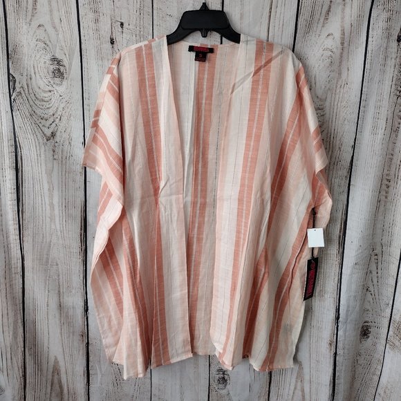Rock & Roll Cowgirl | Dusty Rose Striped Boho/Southwestern Kimono S XL XXL - Picture 2 of 7